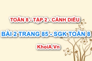 Bài 2 trang 85 Toán 8 Cánh Diều Tập 2